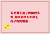 五克灵芝孢子粉体积多大 直观呈现五克灵芝孢子粉的堆量