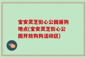 宝安灵芝街心公园遛狗地点(宝安灵芝街心公园开放狗狗活动区)