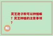灵芝孢子粉可以种植嘛？灵芝种植的注意事项？