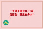 一个灵芝菌包几斤(灵芝菌包：重量有多大？)
