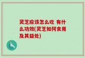 灵芝应该怎么吃 有什么功效(灵芝如何食用及其益处)
