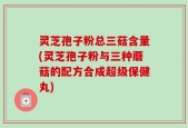 灵芝孢子粉总三菇含量(灵芝孢子粉与三种蘑菇的配方合成超级保健丸)