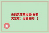 白鹤灵芝草治癌(白鹤灵芝草：治癌良药！)