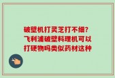 破壁机打灵芝打不细？飞利浦破壁料理机可以打硬物吗类似药材这种