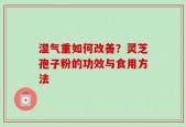 湿气重如何改善？灵芝孢子粉的功效与食用方法