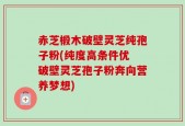 赤芝椴木破壁灵芝纯孢子粉(纯度高条件优 破壁灵芝孢子粉奔向营养梦想)