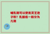 哺乳期可以使用灵芝孢子粉？乳腺癌一般分为几期