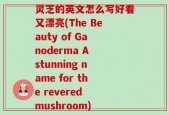 灵芝的英文怎么写好看又漂亮(The Beauty of Ganoderma A stunning name for the revered mushroom)
