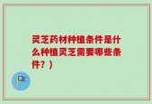 灵芝药材种植条件是什么种植灵芝需要哪些条件？)