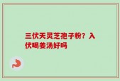 三伏天灵芝孢子粉？入伏喝姜汤好吗