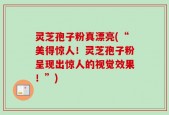 灵芝孢子粉真漂亮(“美得惊人！灵芝孢子粉呈现出惊人的视觉效果！”)