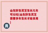 山东野生灵芝生长几年可以吃(山东野生灵芝需要多年生长才能食用)