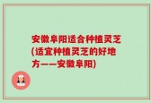 安徽阜阳适合种植灵芝(适宜种植灵芝的好地方——安徽阜阳)