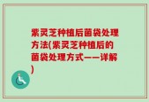 紫灵芝种植后菌袋处理方法(紫灵芝种植后的菌袋处理方式——详解)