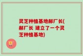 灵芝种植基地郝厂长(郝厂长 建立了一个灵芝种植基地)