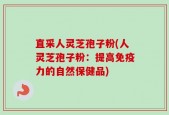 直采人灵芝孢子粉(人灵芝孢子粉：提高免疫力的自然保健品)