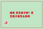 搜索 灵芝孢子粉？灵芝孢子是怎么样的