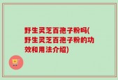 野生灵芝百孢子粉吗(野生灵芝百孢子粉的功效和用法介绍)