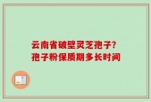 云南省破壁灵芝孢子？孢子粉保质期多长时间