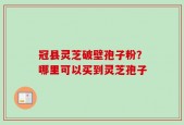 冠县灵芝破壁孢子粉？哪里可以买到灵芝孢子