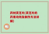 药材灵芝片(灵芝片的药用功效及制作方法详解)