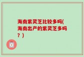 海南紫灵芝比较多吗(海南出产的紫灵芝多吗？)