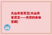 大山农家灵芝(大山农家灵芝——天然的身体宝藏)