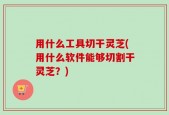 用什么工具切干灵芝(用什么软件能够切割干灵芝？)