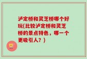 泸定桥和灵芝桥哪个好玩(比较泸定桥和灵芝桥的景点特色，哪一个更吸引人？)