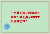 一个灵芝孢子粉可以长多大？灵芝孢子粉的生长及其功效？