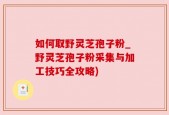 如何取野灵芝孢子粉_野灵芝孢子粉采集与加工技巧全攻略)