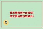 灵芝褒汤有什么好处(灵芝褒汤的功效益处)