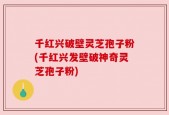 千红兴破壁灵芝孢子粉(千红兴发壁破神奇灵芝孢子粉)