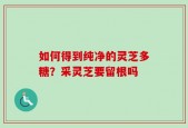 如何得到纯净的灵芝多糖？采灵芝要留根吗