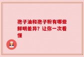 孢子油和孢子粉有哪些鲜明差异？让你一次看懂