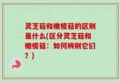 灵芝菇和橄榄菇的区别是什么(区分灵芝菇和橄榄菇：如何辨别它们？)