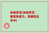 米级灵芝(米级灵芝：重塑免疫力，宝藏在古木中)