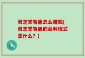 灵芝堂智惠怎么赚钱(灵芝堂智惠的盈利模式是什么？)