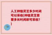 人工种植灵芝多少时间可以采收(种植灵芝需要多长时间即可采收？)