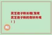灵芝孢子粉长相(发现灵芝孢子粉的奇妙外观！)
