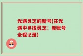 光遇灵芝的新号(在光遇中寻找灵芝：新账号全程记录)