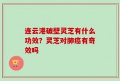 连云港破壁灵芝有什么功效？灵芝对肺癌有奇效吗