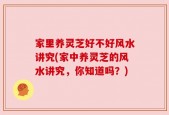 家里养灵芝好不好风水讲究(家中养灵芝的风水讲究，你知道吗？)