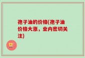 孢子油的价格(孢子油价格大涨，业内密切关注)