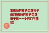 家庭如何养护灵芝孢子菌(家庭如何养护灵芝孢子菌——小窍门与建议)