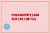 怎样蒸树舌灵芝(蒸树舌灵芝的正确方法)