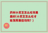 药材小灵芝怎么吃效果最好(小灵芝怎么吃才能发挥最佳功效？)