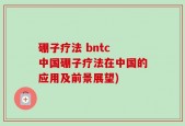 硼子疗法 bntc 中国硼子疗法在中国的应用及前景展望)