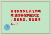 西洋参加枸杞灵芝的功效(西洋参配枸杞灵芝：王者联盟，养生又清心。)