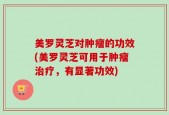 美罗灵芝对肿瘤的功效(美罗灵芝可用于肿瘤治疗，有显著功效)